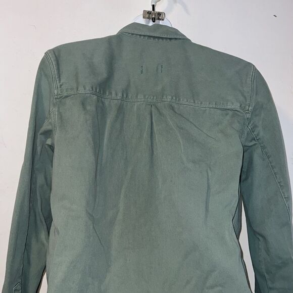 MADEWELL Army Green Button Down Tomboy Work Shirt- S - Picture 6 of 9